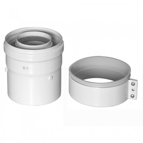 Адаптер  для вертикального коаксиального выхода ⌀ 60 мм /100 мм дымохода газового котла  KHG 714101910 Baxi Италия