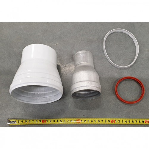 Коаксиальный переходник редукция  с ⌀ 80 мм /125 мм на ⌀ 60 мм /100 мм для дымохода газового котла KHG 714119410 Baxi Италия