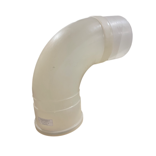 Отвод колено 87° полипропиленовый для дымохода конденсационных газовых  котлов диам. 200 мм НТ KHG 714098210 Baxi Италия 