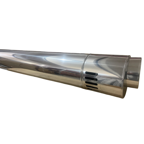 Горизонтальная коаксиальная труба с наконечником дымохода газового котла  INOX полипр.диам.110/160 мм HT , L=1000 m KHG 71410021 Baxi Италия