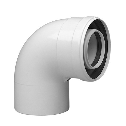 Коаксиальный отвод полипропиленовый 87°, диам. 60/100 мм, HT KHG 714059716