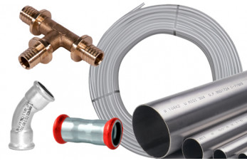 Pipes and fittings (heating and water supply)