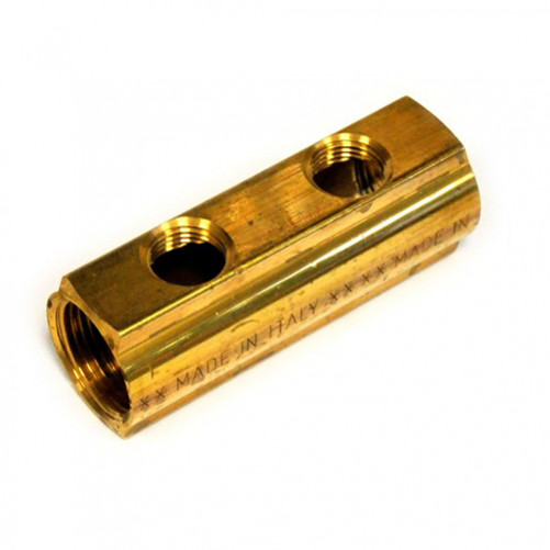 Колектор на 2 виходи для опалення 1"ВР-1/2" ВР (латунний)  General Fittings Італія 620058Н100402А