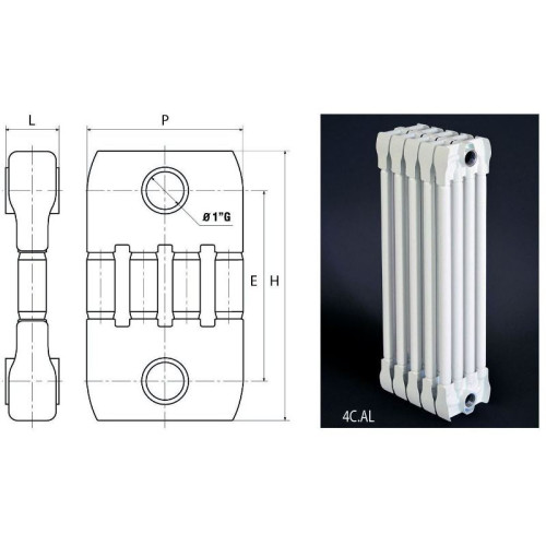 Дизайнерский алюминиевый радиатор STILIAC ST4A 600 Италия 10 Секций Высота 670 мм х Ширина 470 мм 1710 W Дизайнерский алюминиевый радиатор STILIAC ST4A 600 Италия 10 Секций Высота 670 мм х Ширина 470 мм 1710 W